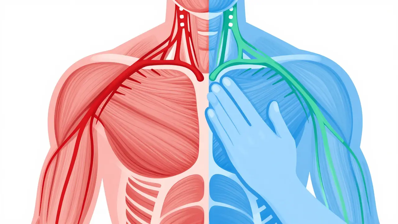 Ilustrace přepnutí nervového systému ze stresu na odpočinek